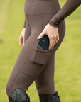 Classic Pull On Riding Leggings (Brown)